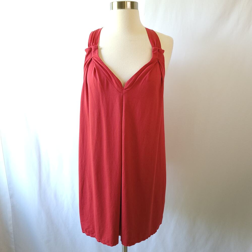 Sophie Max Max Studio NEW Rose Rust Red Stretch Tank Dress Racerback Size Small